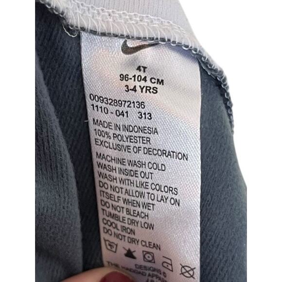 Nike | Gray Track Pants Boys 4T Basketball Stripe Logo - Picture 5 of 5